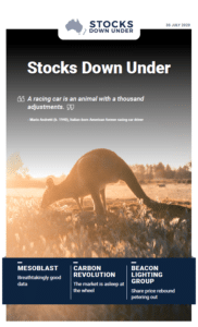 Stocks Down Under 30 July 2020: Mesoblast, Carbon Revolution, Beacon Lighting Group 1