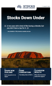 Stocks Down Under 17 August 2020: Spark New Zealand, Home Consortium, Clearview Wealth 2