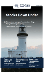 Stocks Down Under 6 August 2020: Medibank, Mount Gibson Iron, Betmakers Technology Group 2
