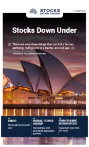 Stocks Down Under 7 August 2020: CIMIC, Rural Funds Group, Panoramic Resources 1