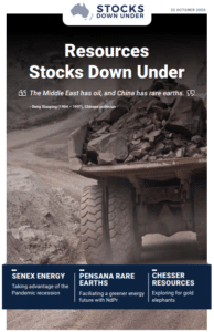 Resources Stocks Down Under 22 October 2020: Senex Energy, Pensana Rare Earths, Chesser Resources 2
