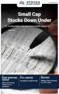 Small Cap Stocks Down Under 9 October 2020: Baby Bunting Group, CVC Limited, Nuchev 2