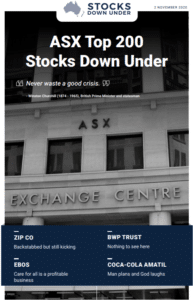 ASX Top 200 Stocks Down Under: Zip Co, Ebos, BWP Trust