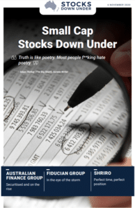 Small Cap Stocks Down Under: Australian Finance Group, Fiducian Group, Shriro