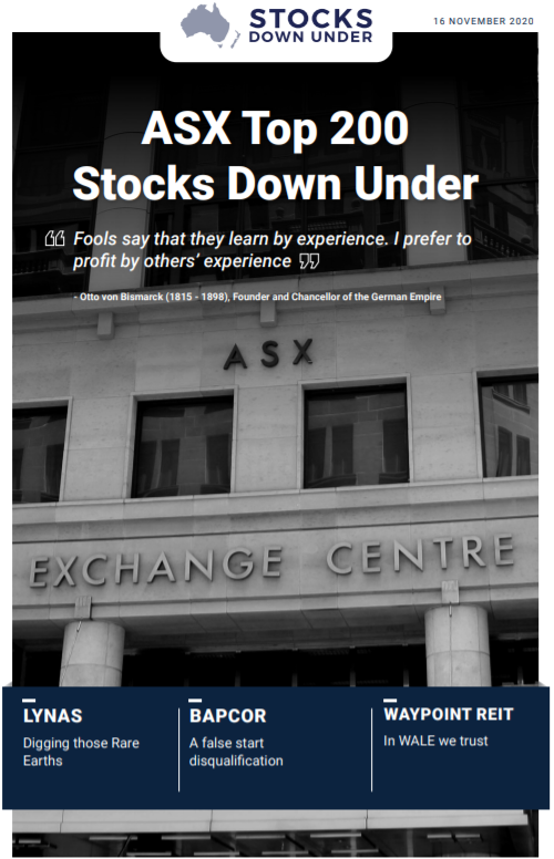 ASX Top 200 Stocks Down Under: Lynas, Bapcor, Waypoint REIT