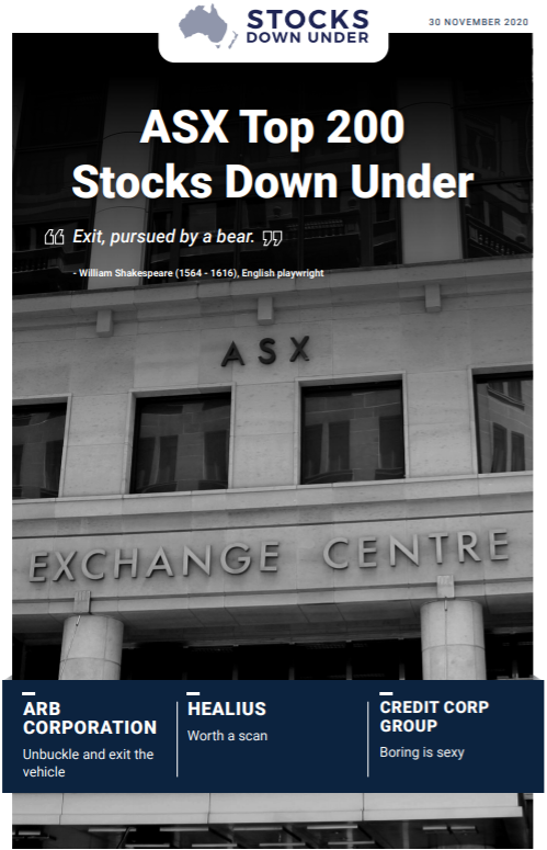 ASX Top 200 Stocks Down Under: ARB Corporation, Healius, Credit Corp Group