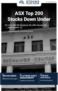 ASX Top 200 Stocks Down Under: NIB Holdings, Platinum Asset Management, Yancoal Australia