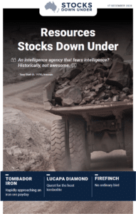 Resources Stocks Down Under: Tombador Iron, Lucapa Diamond, Firefinch