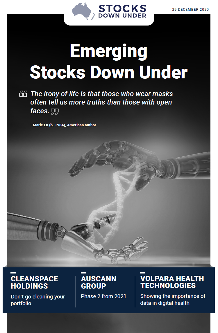 Emerging Stocks Down Under: Cleanspace Holdings, Auscann Group, Volpara Health Technologies