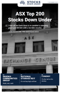 ASX Top 200 Stocks Down Under: Ingenia Communities Group, National Storage REIT, Z Energy