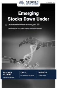 Emerging Stocks Down Under: Elixinol Global, Calix, Micro-X
