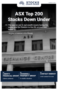 ASX Top 200 Stocks Down Under: Liberty Financial Group, Cromwell Property Group, Contact Energy