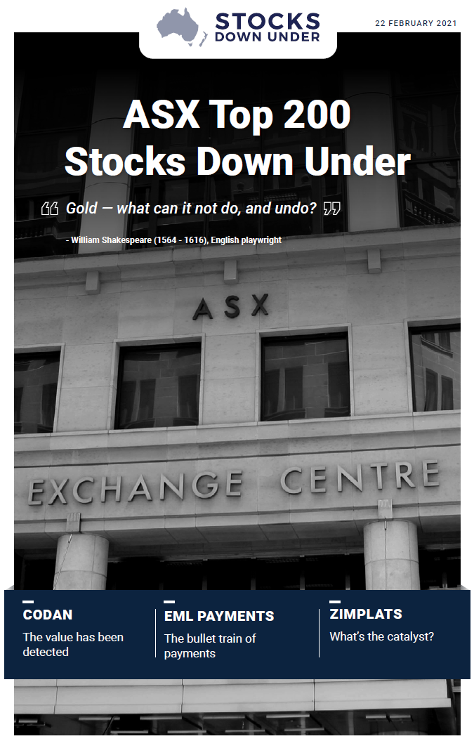 ASX Top 200 Stocks Down Under: Codan, EML Payments, Zimplats