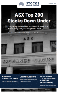 ASX Top 200 Stocks Down Under: National Australia Bank, Champion Iron, Hutchison Telecommunications (Australia)