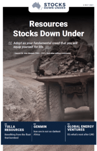 Resources Stocks Down Under 6 May 2021: Tulla Resources, Genmin, Global Energy Ventures 2