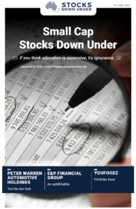 Small Cap Stocks Down Under: Peter Warren Automotive Holdings, E&P Financial Group, Youfoodz