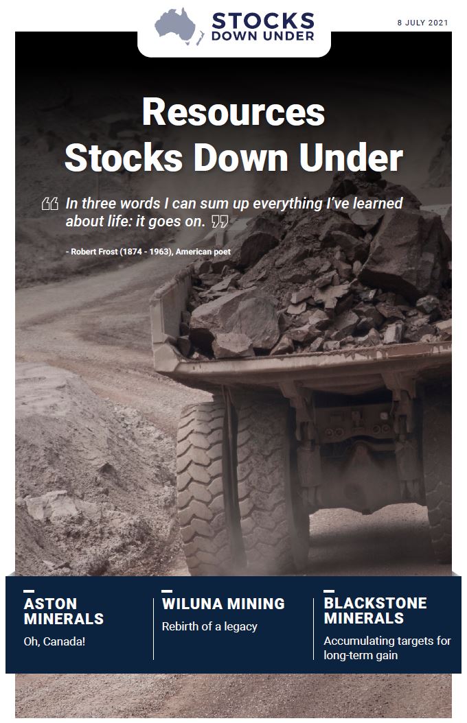 Resources Stocks Down Under: Aston Minerals, Wiluna Mining, Blackstone Minerals