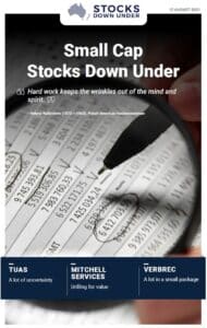 Small Cap Stocks Down Under: Tuas, Mitchell Services, Verbrec
