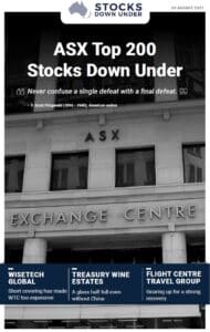 ASX Top 200 Stocks Down Under: WiseTech Global, Treasury Wine Estates, Flight Centre Travel Group