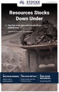 Resources Stocks Down Under 16 September 2021: Matador Mining, Pan Asia Metals, King River Resources 1