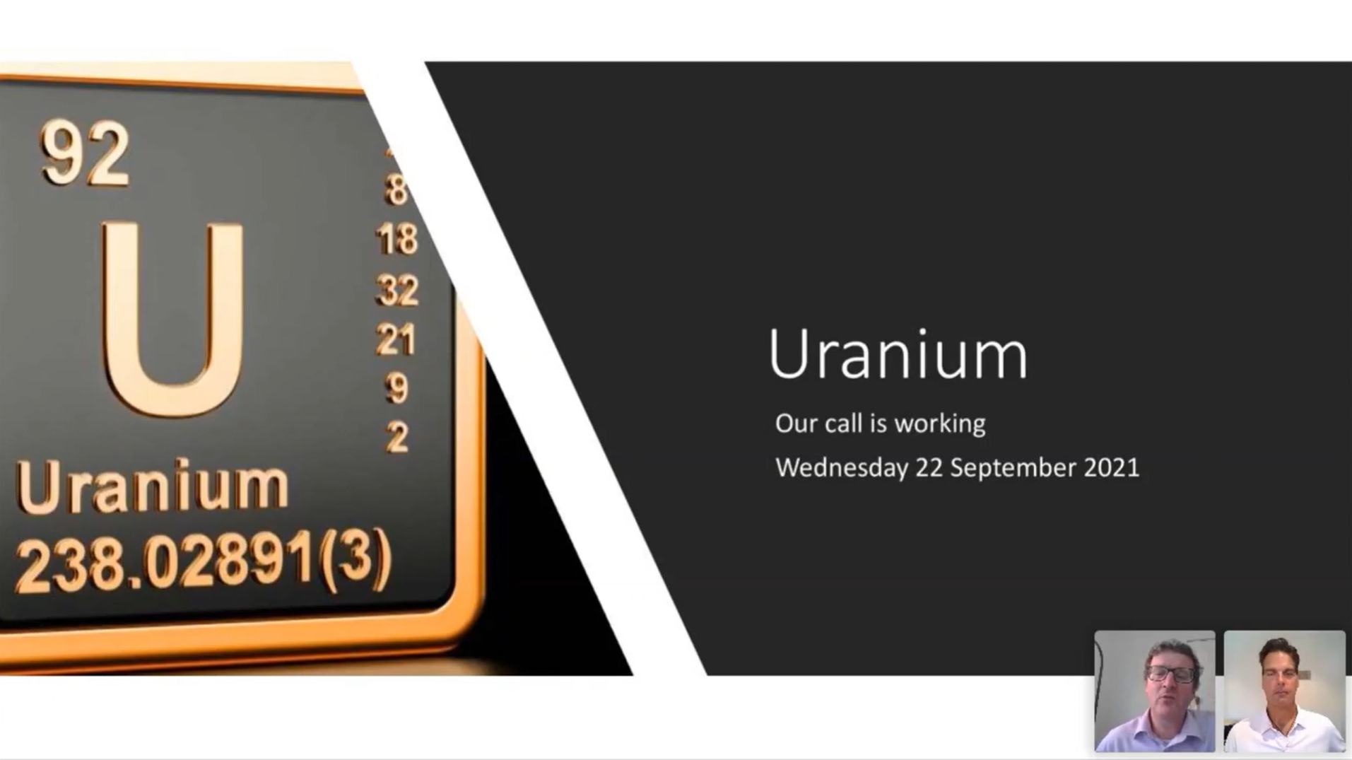 Investor Webinar 22 September 2021