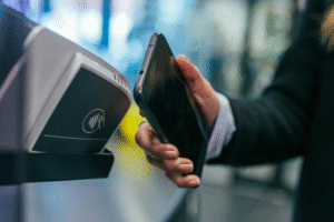 Person Making Payment With Smartphone