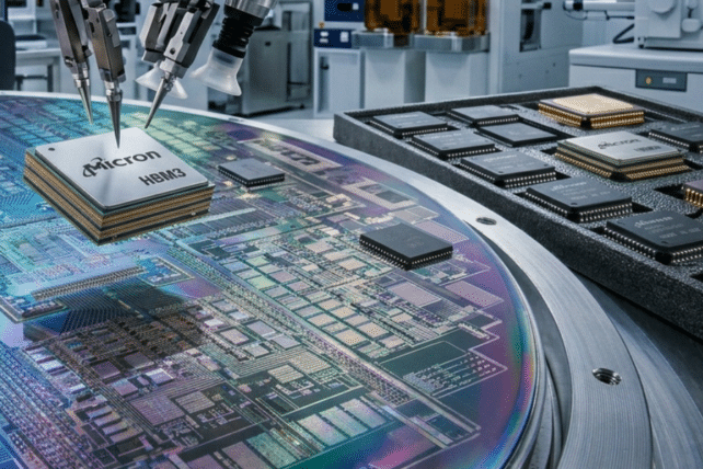 Micron (NASDAQ:MU) stock chart showing rally past US$1 trillion market cap on AI memory demand