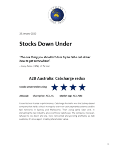 Stocks Down Under edition 29 01 2020 2