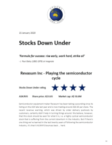 Stocks Down Under 15 January 2020 2