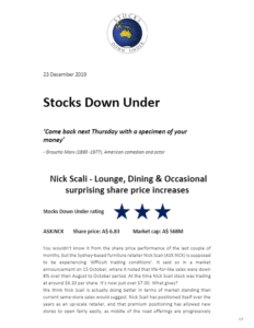 Stocks Down Under 23 December 2019 1
