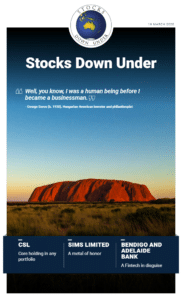 Stocks Down Under 19 March 2020: CSL, Bendigo and Adelaide Bank, SIMS 2