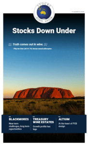 Stocks Down Under 10 March 2020: Altium, Blackmores, Treasury Wines 1