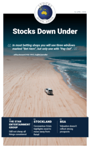 Stocks Down Under 24 April 2020: Star Entertainment, Stockland, BSA 2