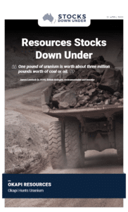 Resources Stocks Down Under 21 April 2022: Okapi Resources (ASX:OKR) 2
