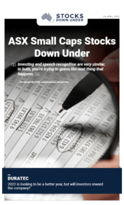 Small Cap Stocks Down Under 29 April 2022: Duratec (ASX:DUR) 2