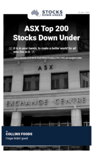 ASX Top 200 Stocks Down Under 18 July 2022: Collins Foods (ASX:CKF) 1
