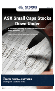 Small Cap Stocks Down Under 16 September 2022: Propel Funeral Partners (ASX:PFP) 1