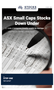 Small Cap Stocks Down Under 23 December 2022: Step One (ASX:STP) 1