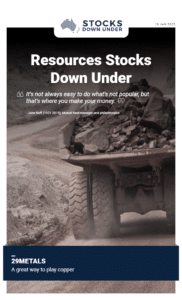 Resources Stocks Down Under 19 January 2023: 29Metals (ASX:29M) 1